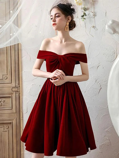 Aimishang A Line Off Shoulder Homecoming Dresses Short Prom Dress Elegant Formal Party Dress