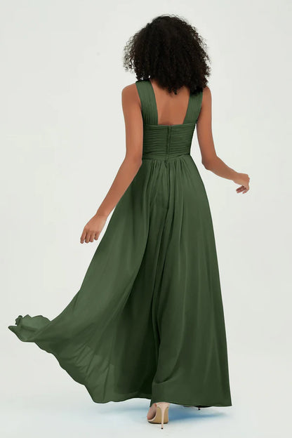 Aimishang Elegant A-Line Long Bridesmaid Dress Fashion Wedding Guest Dresses