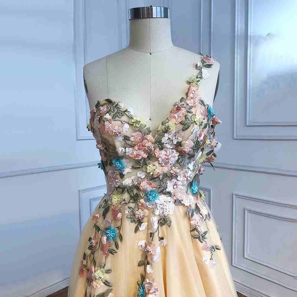 Wholesale Long Prom Dress One Shoulder with Flowers