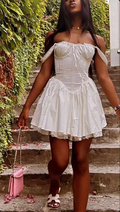 Aimishang Pretty A Line Off The Shoulder Homecoming Dress Short Graduation Dress Lovely Birthday Party Dress