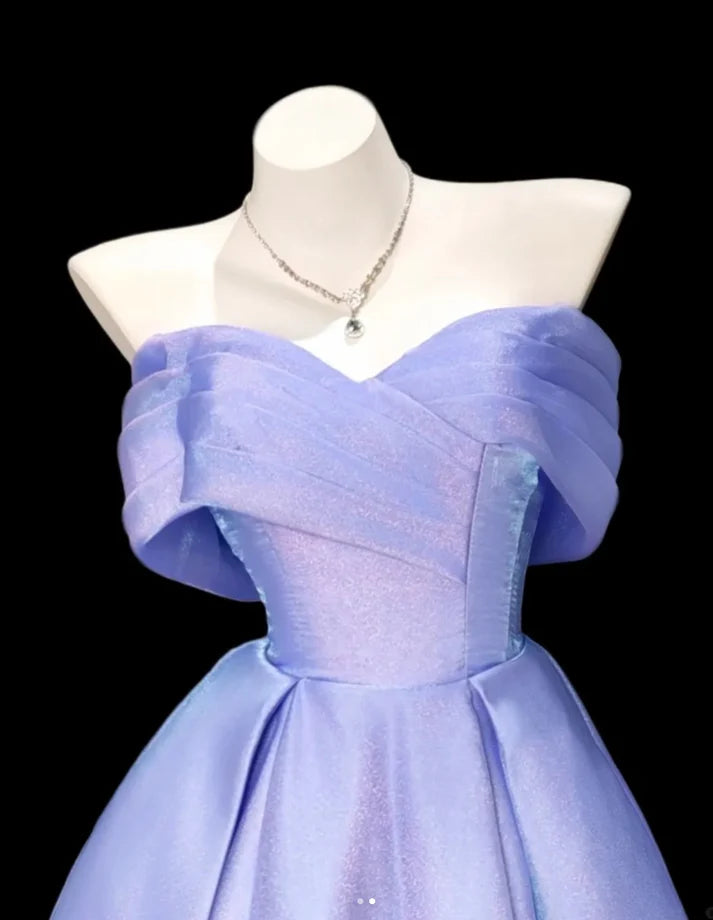 Aimishang Pretty A Line Off The Shoulder Pleated Summer Short Party Prom Dress Elegant Graduation Homecoming Dress
