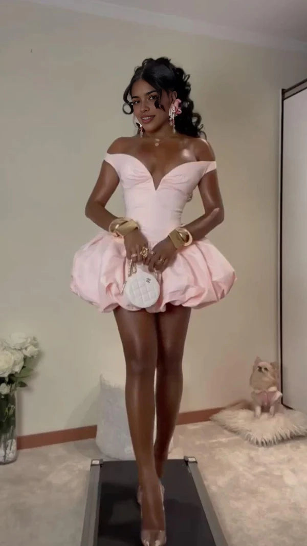 Aimishang Pretty A Line Off The Shoulder Short Formal Birthday Party Dress Cute Homecoming Dress