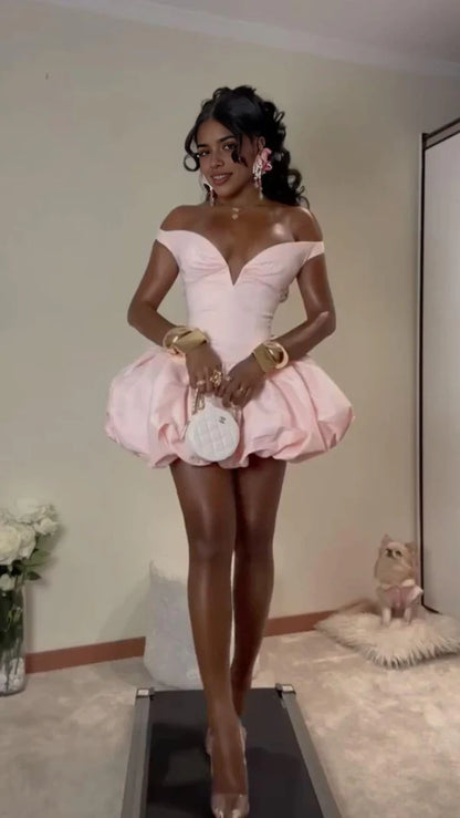 Aimishang Pretty A Line Off The Shoulder Short Formal Birthday Party Dress Cute Homecoming Dress