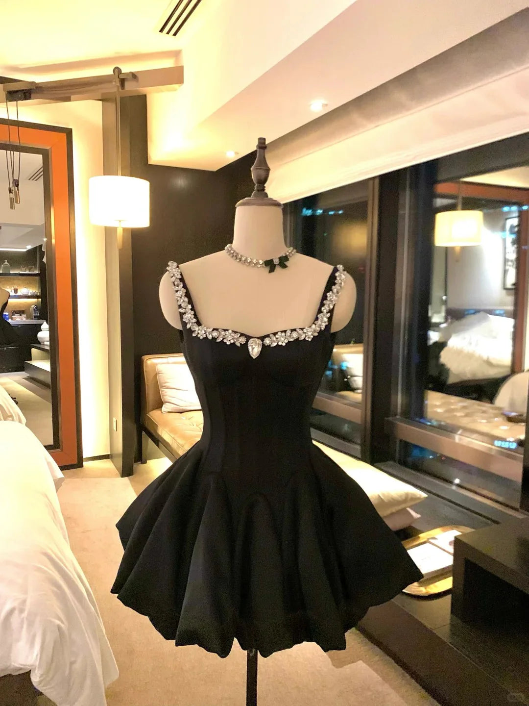 Aimishang Pretty A Line Princess Black Sleeveless Homecoming Dress Lovely Short Party Prom Dress