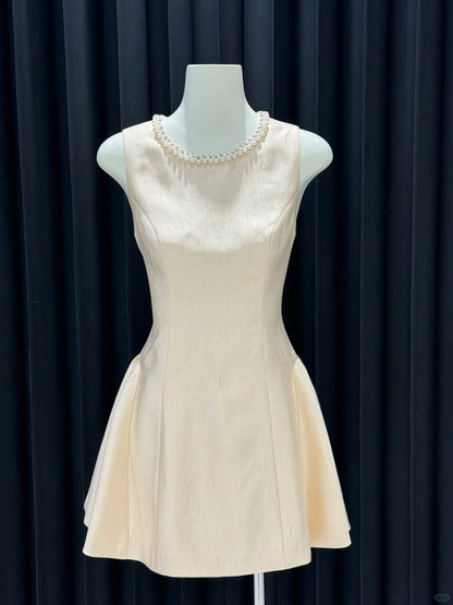 Aimishang Pretty A Line Sleeveless Beaded Summer Short Graduation Party Dress Chic Homecoming Dress