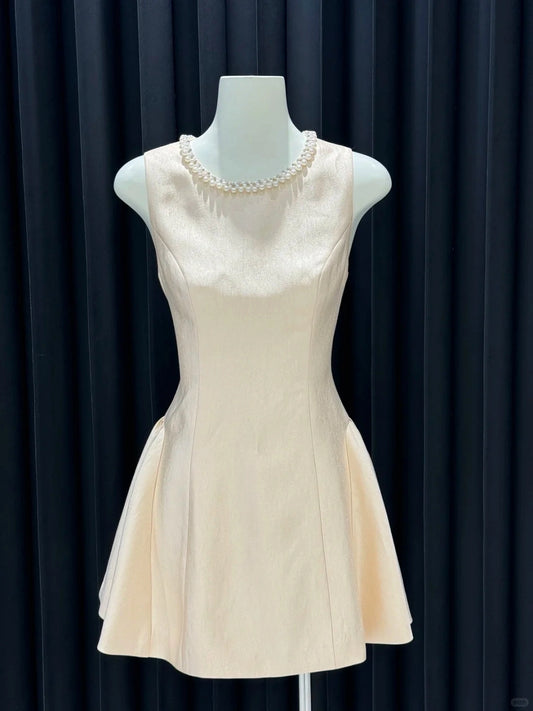 Aimishang Pretty A Line Sleeveless Beaded Summer Short Graduation Party Dress Chic Homecoming Dress