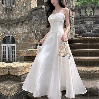 Aimishang Pretty A Line Spaghetti Straps Party Evening Gown Lovely Sleeveless Long Formal Prom Dress