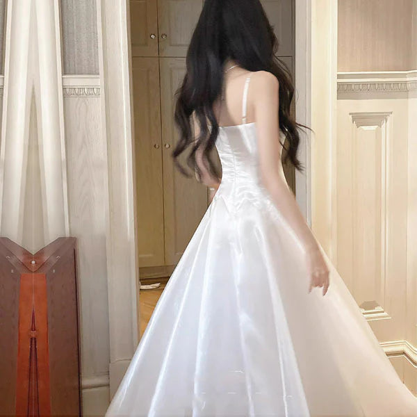 Aimishang Pretty A Line Spaghetti Straps Party Evening Gown Lovely Sleeveless Long Formal Prom Dress