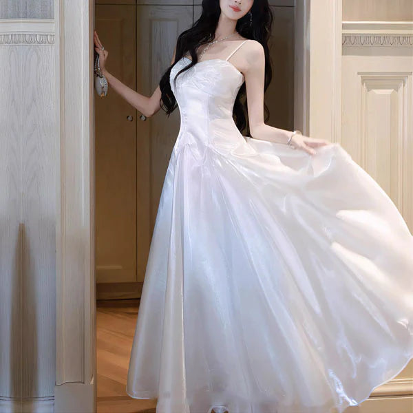 Aimishang Pretty A Line Spaghetti Straps Party Evening Gown Lovely Sleeveless Long Formal Prom Dress