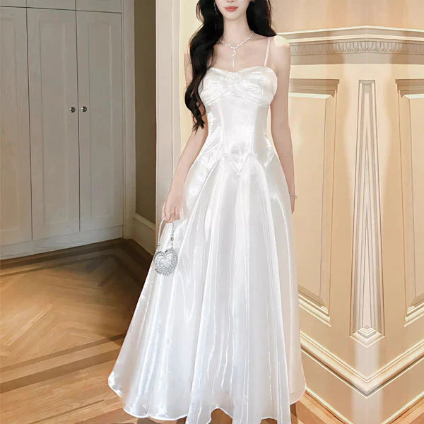 Aimishang Pretty A Line Spaghetti Straps Party Evening Gown Lovely Sleeveless Long Formal Prom Dress