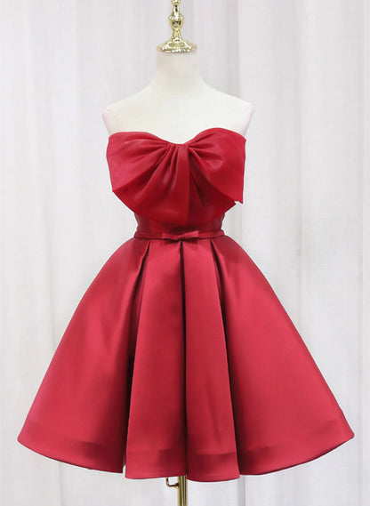Aimishang Pretty A Line Strapless Sleeveless Short Formal Prom Dress Lovely Homecoming Dress