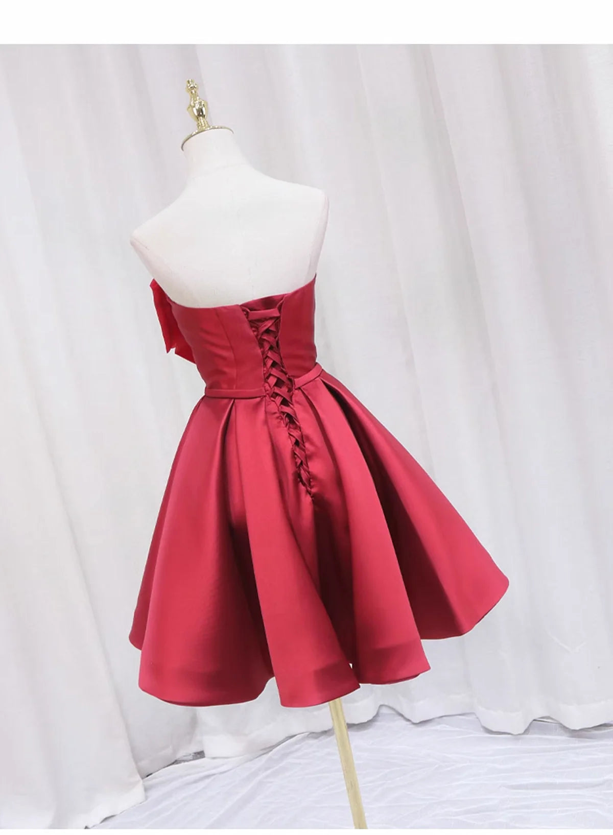 Aimishang Pretty A Line Strapless Sleeveless Short Formal Prom Dress Lovely Homecoming Dress
