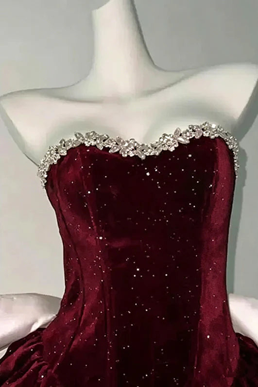 Aimishang Pretty A Line Sweetheart Sleeveless Strapless Beaded Short Formal Prom Dress Shiny Black Homecoming Dress