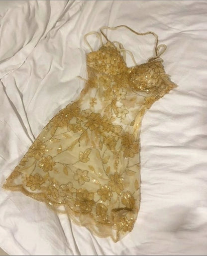 Aimishang Pretty Sheath Spaghetti Straps Sequin Sleeveless Summer Homecoming Dress Sparkly Birthday Party Dress