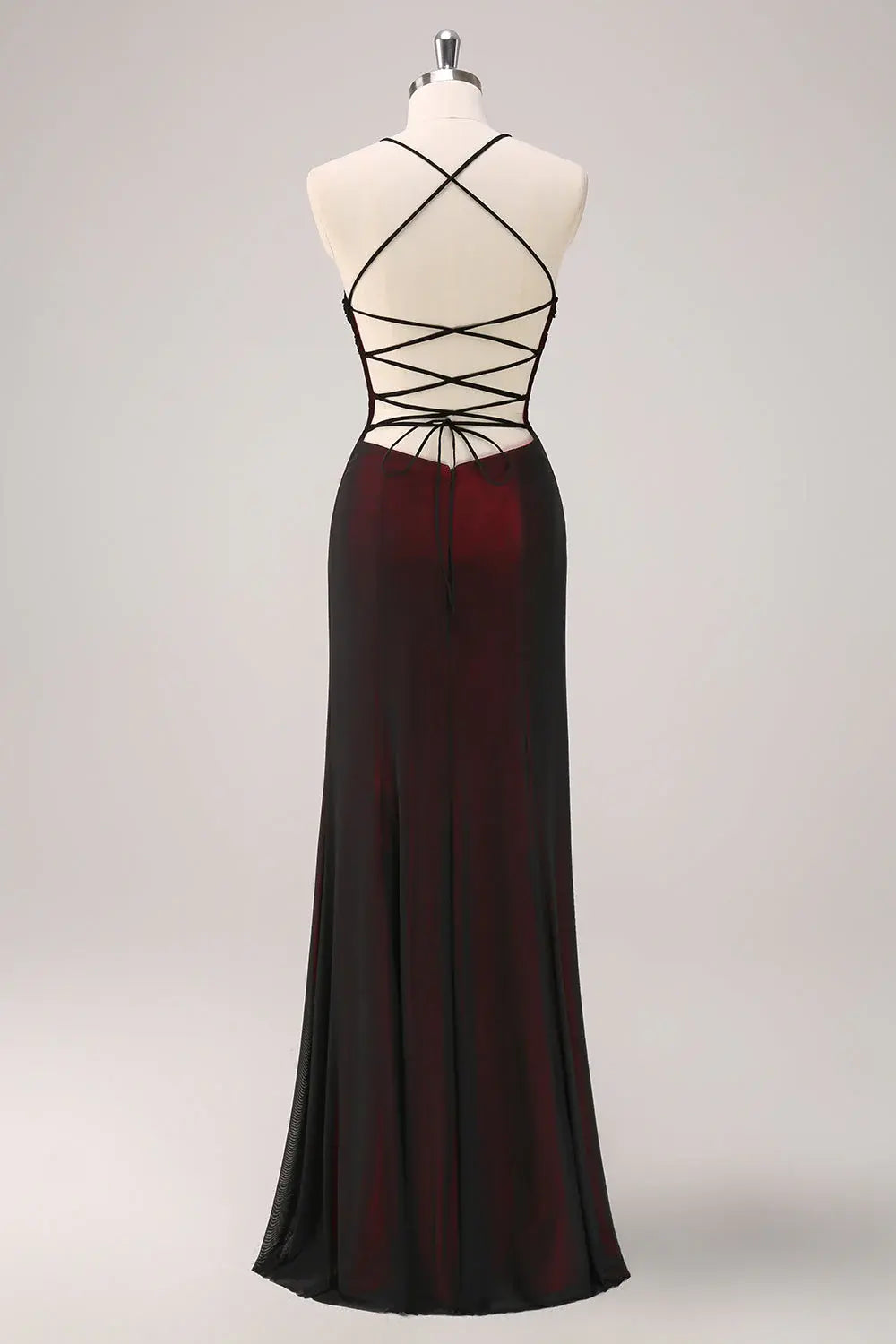 Aimishang Pretty Spaghetti Straps Sleeveless Evening Party Dress Elegant Long Formal Prom Dress