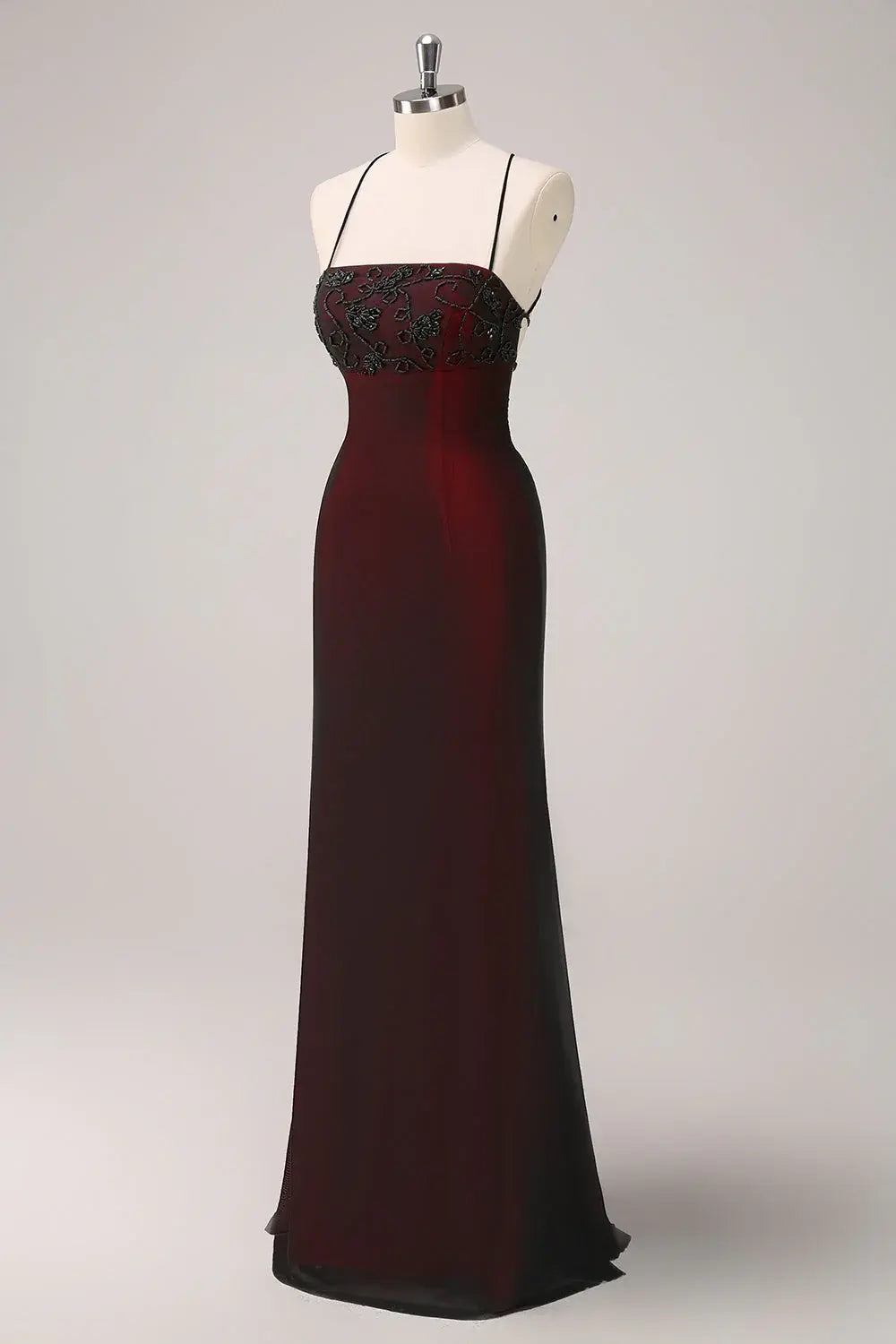 Aimishang Pretty Spaghetti Straps Sleeveless Evening Party Dress Elegant Long Formal Prom Dress