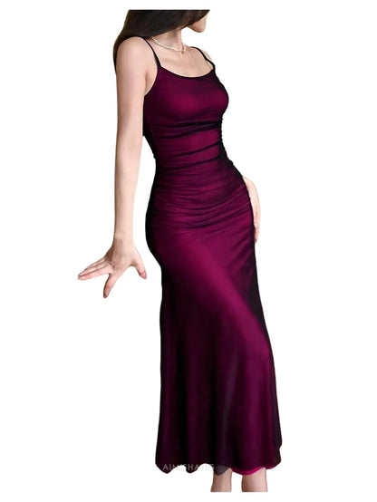 Aimishang Pretty Spaghetti Straps Sleeveless Party Evening Gown Fashion Prom Dress Elegant Graduation Dress