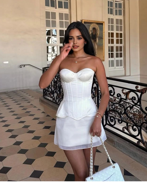 Aimishang Pretty Strapless Sweetheart Neck Sleeveless Short Birthday Party Dress Stylish Homecoming Dress