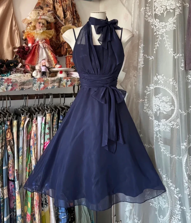Aimishang Elegant A Line Halter Sleeveless Prom Dress Chic Homecoming Dress Lovely Party Dress Sweetheart Cocktail Dress