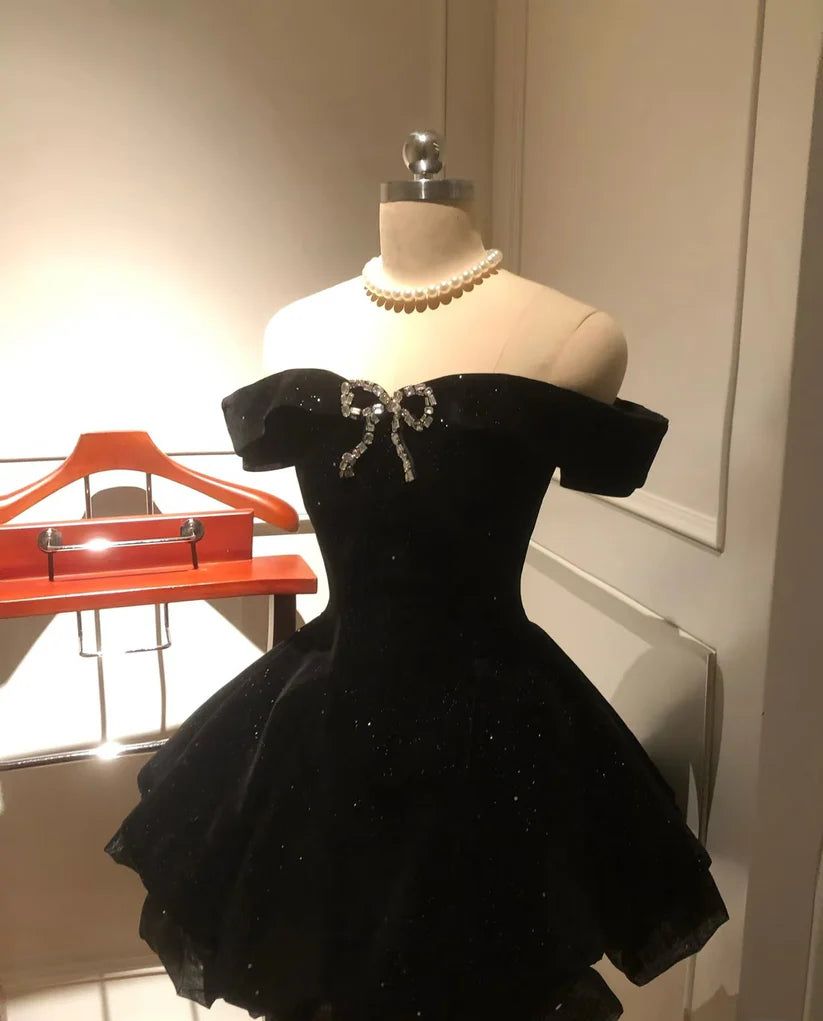 Aimishang Sweet A Line Off The Shoulder Short Prom Dress Cute Homecoming Dress Lovely Birthday Party Dress
