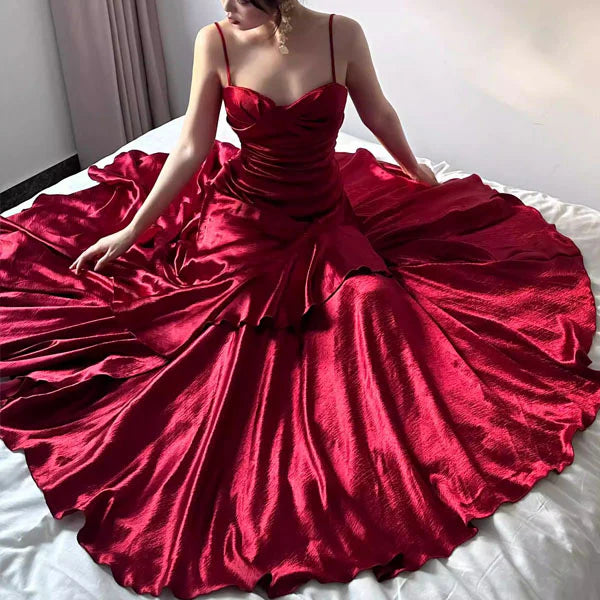 Aimishang Elegant Spaghetti Straps Long Prom Dress Charming Evening Party Dress Women's Dresses