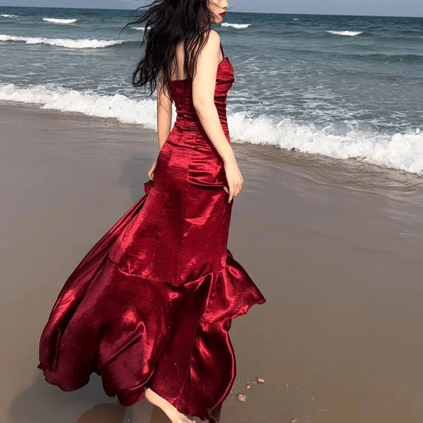 Aimishang Elegant Spaghetti Straps Long Prom Dress Charming Evening Party Dress Women's Dresses