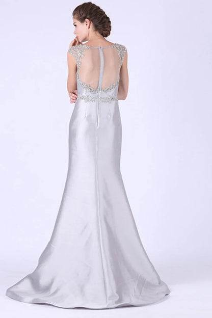 Wholesale Mermaid With Applique Formal Dresses Taffeta Sweep Train