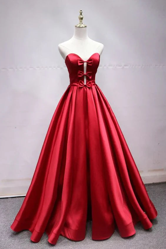 Wholesale A Line Evening Dresses Spaghetti Straps Satin V Neck Long Prom Dresses