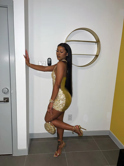 Aimishang Sexy Sheath Sleeveless Homecoming Dress Short Prom Dress Charming Birthday Party Dress Black Girl Mini Dress