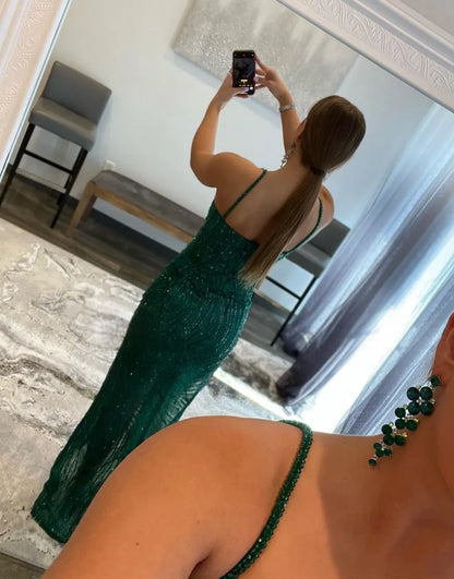 Wholesale Sexy Sheath Spaghetti Straps Sequin Prom Dress