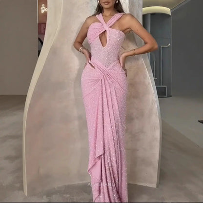 Aimishang Sexy Mermaid Sleeveless Graduation Dress Elegant Formal Prom Dress Charming Party Evening Gown