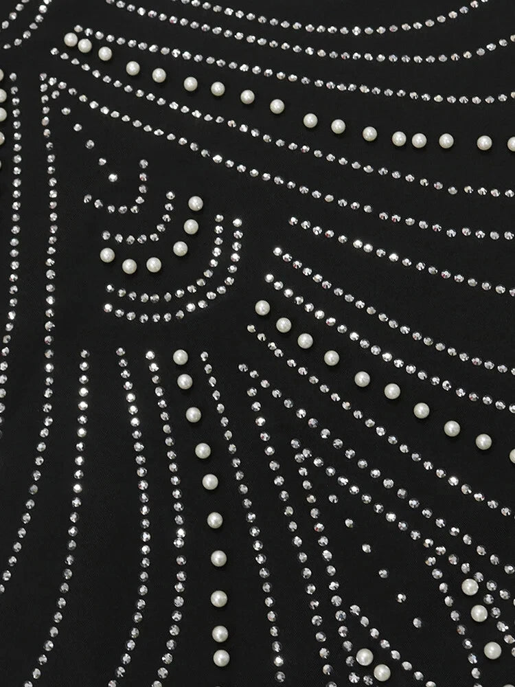 Aimishang Fashion Sheath Straps Beaded Rhinestone Long Prom Dresses Charming Evening Dress Sexy Birthday Party Outfits