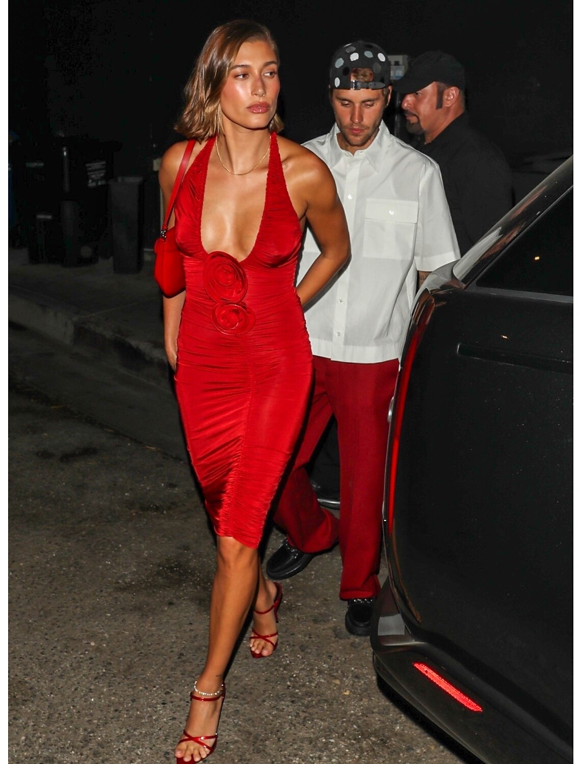 Aimishang Sheath Evening Gown Cocktail Dress Formal Birthday Party Dress Knee Length Sleeveless Halter Neck Fall Wedding Guest Dress with Ruched and Flowers