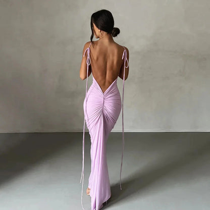 Aimishang Sweet Sheath Spaghetti Straps Long Prom Dress Lovely Birthday Party Dress Charming Evening Dress