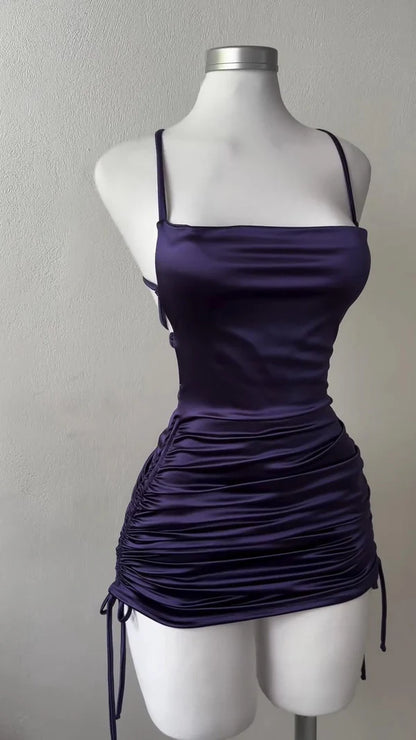Aimishang Sheath Spaghetti Straps Short Homecoming Dress Simple Birthday Party Dress Summer Holiday Mini Dress