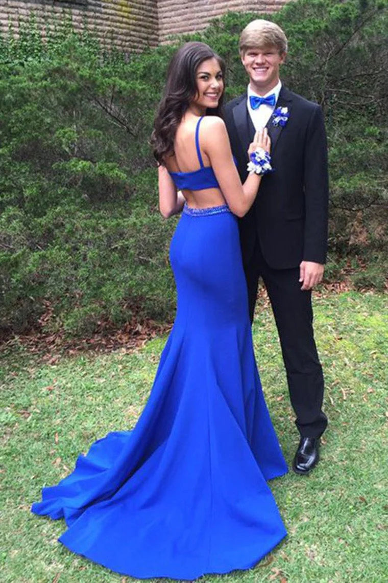 Wholesale Prom Dresses Simple Spaghetti Straps Long Open Back For Teens