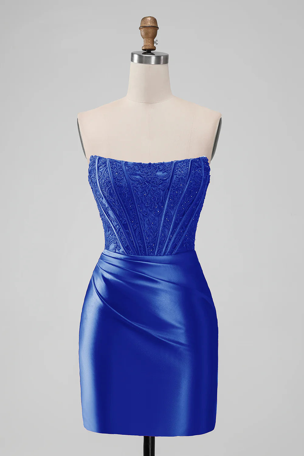 Aimishang Strapless Homecoming Dress Stylish Bodycon Sleeveless Pleated Short Prom Dress