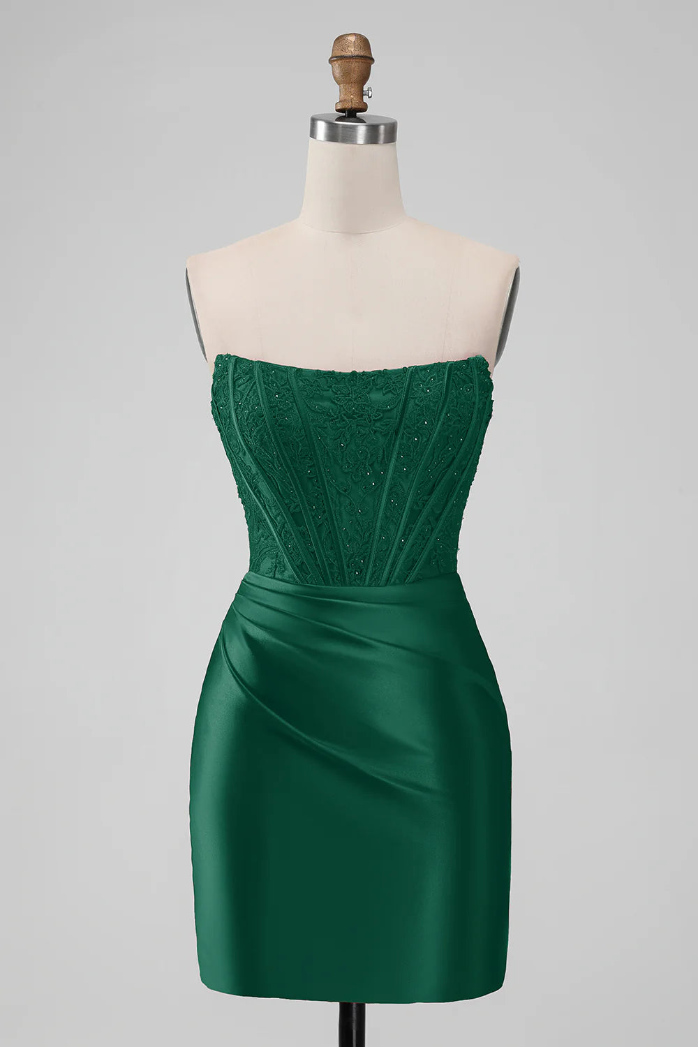 Aimishang Strapless Homecoming Dress Stylish Bodycon Sleeveless Pleated Short Prom Dress