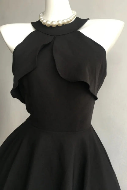 Aimishang Stylish A Line Sleeveless Black Summer Party Dress Lovely Homecoming Dress No With Neck accessories