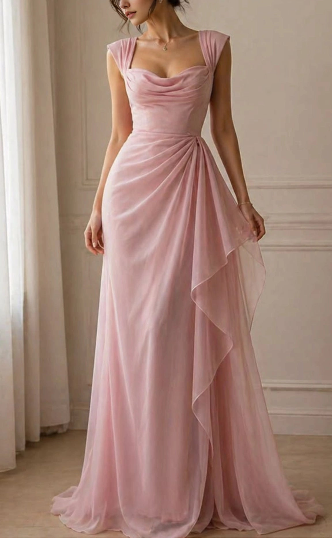 Aimishang Stylish Mermaid Sleeveless Long Evening Party Dress Elegant Wedding Guest Dress