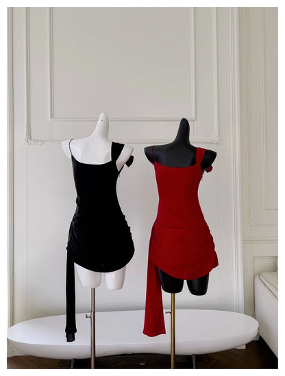 Aimishang Stylish Straps Sleeveless Short Homecoming Dresses Summer Graduation Party Dress with Side Draping