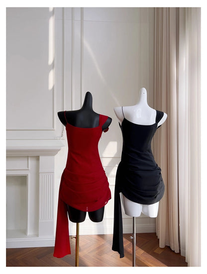 Aimishang Stylish Straps Sleeveless Short Homecoming Dresses Summer Graduation Party Dress with Side Draping