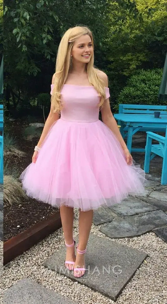 Aimishang Sweet A Line Off The Shoulder Homecoming Dress Cute Birthday Party Dress Princess Prom Dress