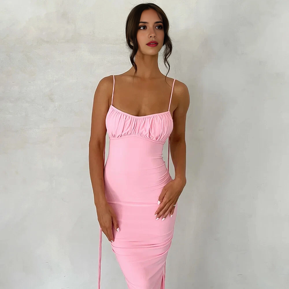 Aimishang Sweet Sheath Spaghetti Straps Long Prom Dress Lovely Birthday Party Dress Charming Evening Dress