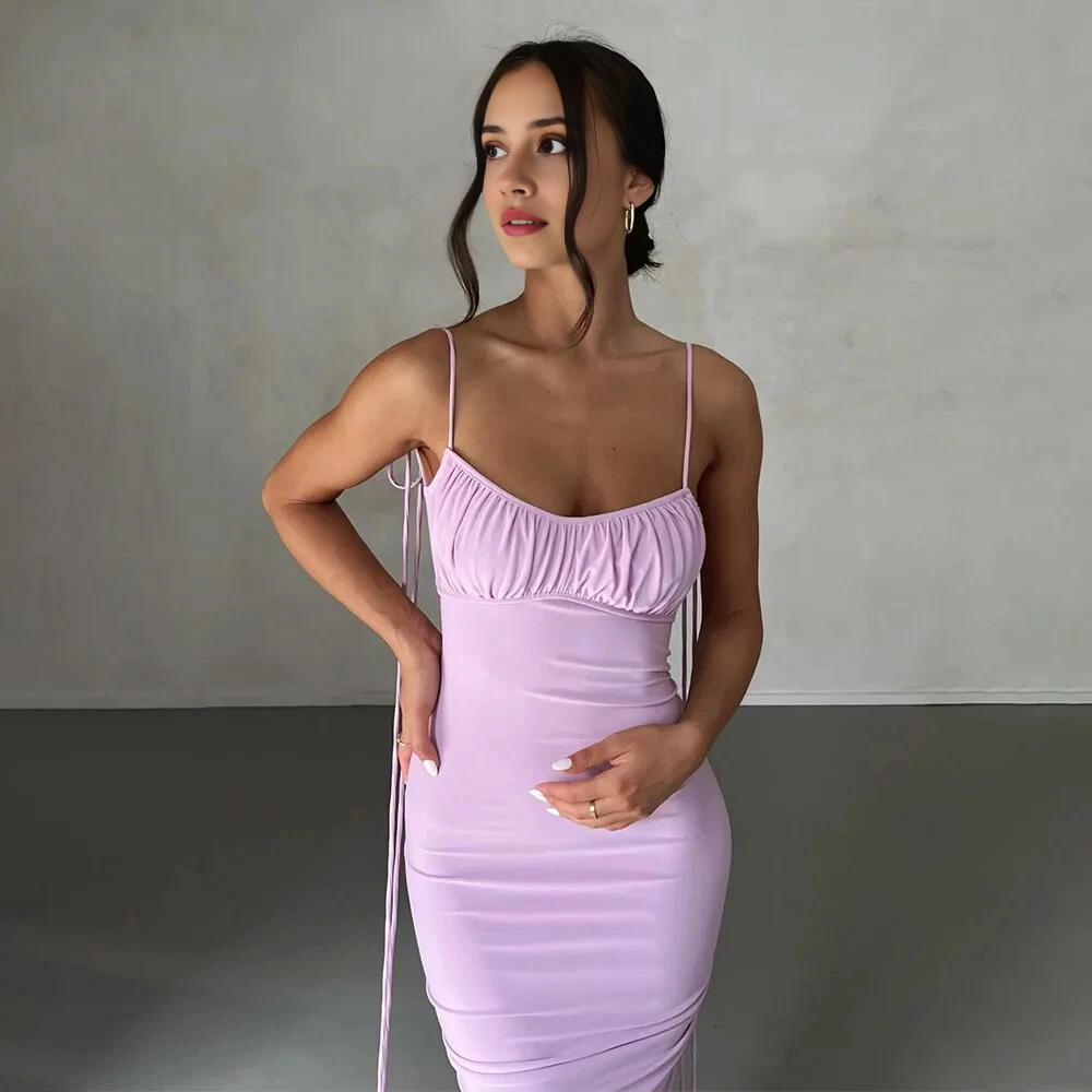 Aimishang Sweet Sheath Spaghetti Straps Long Prom Dress Lovely Birthday Party Dress Charming Evening Dress