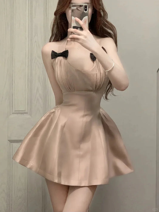 Aimishang Sweet A-Line Sleeveless Short Birthday Party Dress Lovely Homecoming Dress With Bow