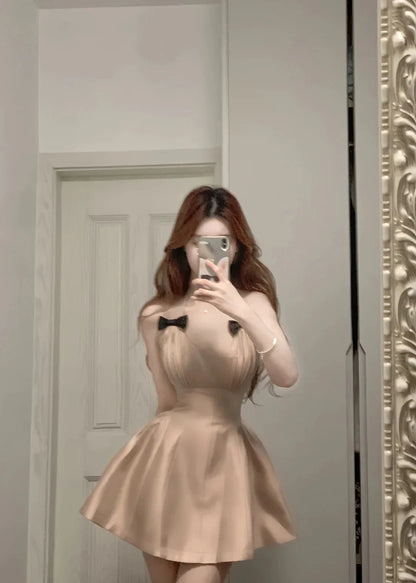 Aimishang Sweet A-Line Sleeveless Short Birthday Party Dress Lovely Homecoming Dress With Bow