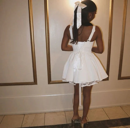 Aimishang Sweet A-Line Straps Sleeveless Short Birthday Party Dress Lovely Homecoming Dress