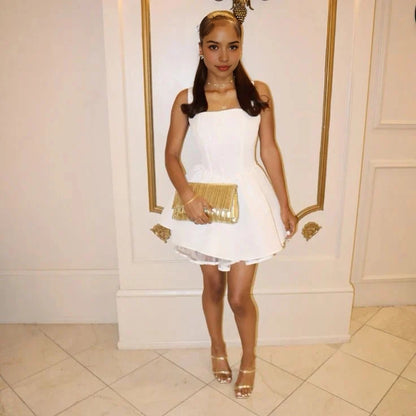 Aimishang Sweet A-Line Straps Sleeveless Short Birthday Party Dress Lovely Homecoming Dress