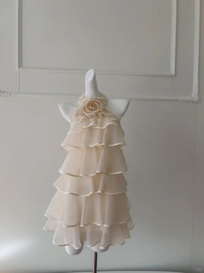 Aimishang Sweet A Line Halter Layered Sleeveless Short Birthday Party Dress Lovely Homecoming Dress
